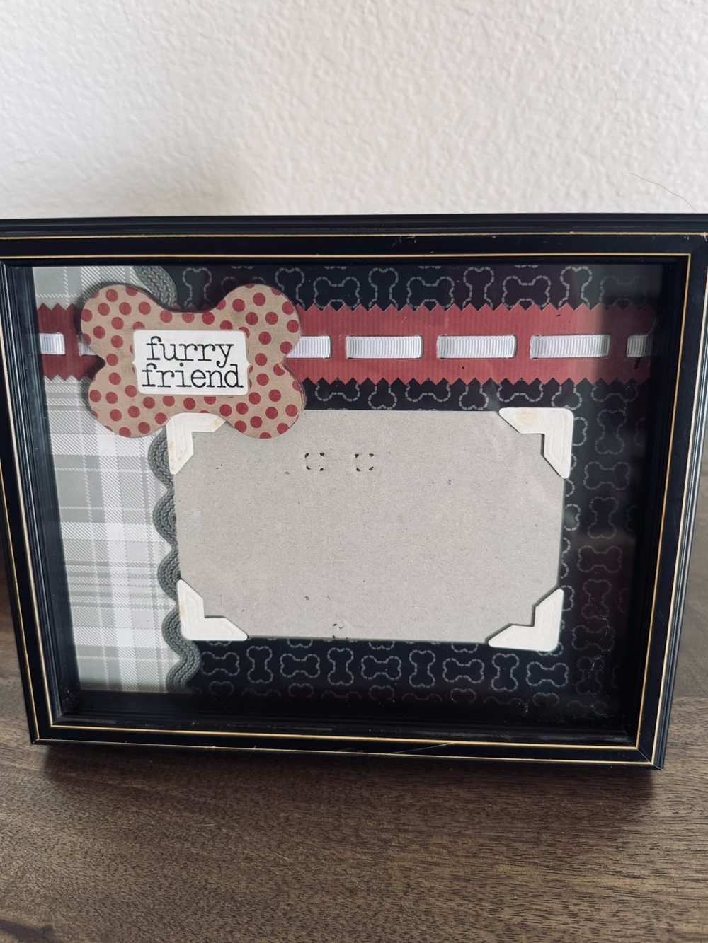 Dog Bone "Furry Friend" Shadow Box Picture Frame